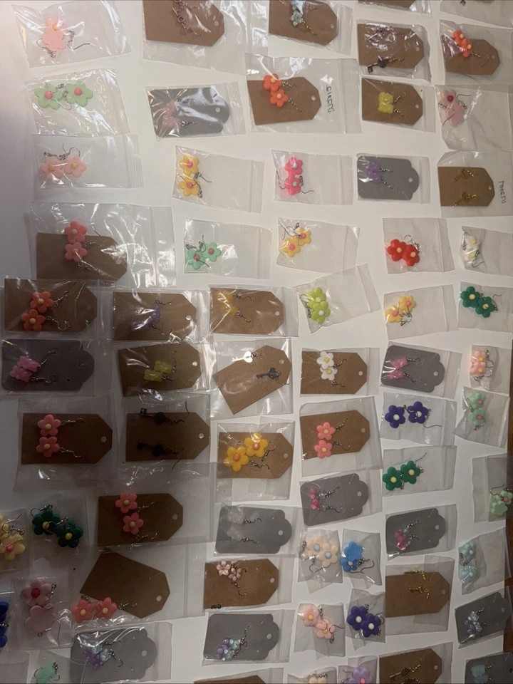 Lot of 150+ Pair Of Earrings For Resale Lightweight Handmade - Image 2 of 4