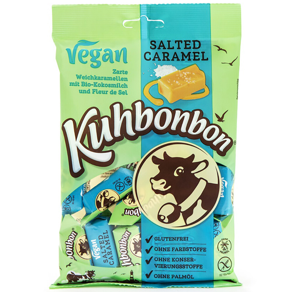 Kuhbonbon Salted Caramel vegan 165g im Beutel