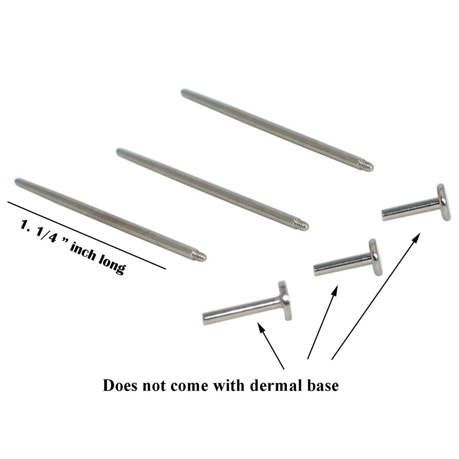 Titanium Piercing Taper Insert Pin 16g 18g 20g Internally Threaded Jewelry - product detail image 6