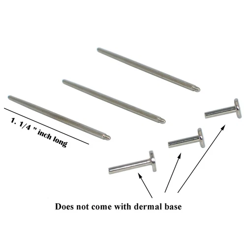 Titanium Piercing Taper Insert Pin 16g 18g 20g Internally Threaded Jewelry image 6