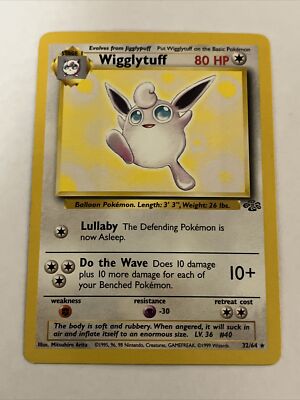 Wigglytuff 32/64 Jungle Set Non Holo Rare Vintage Pokemon Card NM 1995 1996 1998 | eBay Wigglytuff 32/64 Jungle Set Non Holo Rare Vintage Pokemon Card NM 1995 1996 1998 | eBay