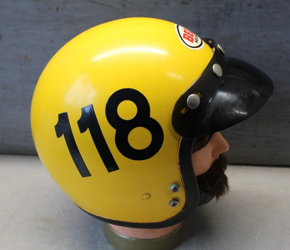 BELL SNELL TOPTEX ОТКРЫТЫЙ ЛИЦО 5 SNAP ШЛЕМ 1970 МОТОЦИКЛА ATV MX ГОНКИ SZ 7 1/8 - Изображение 4 из 4