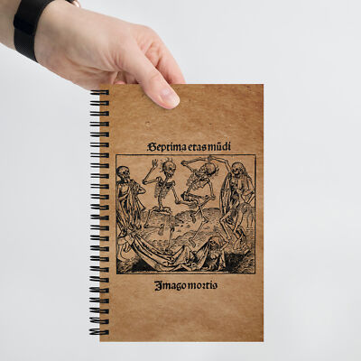 Danse Macabre Death - Spiral Notebook Dot Journal by GatorDesign SAVE ON ANY 2+