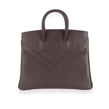 Nib Hermès Bordeaux Evercalf Shadow Birkin 25