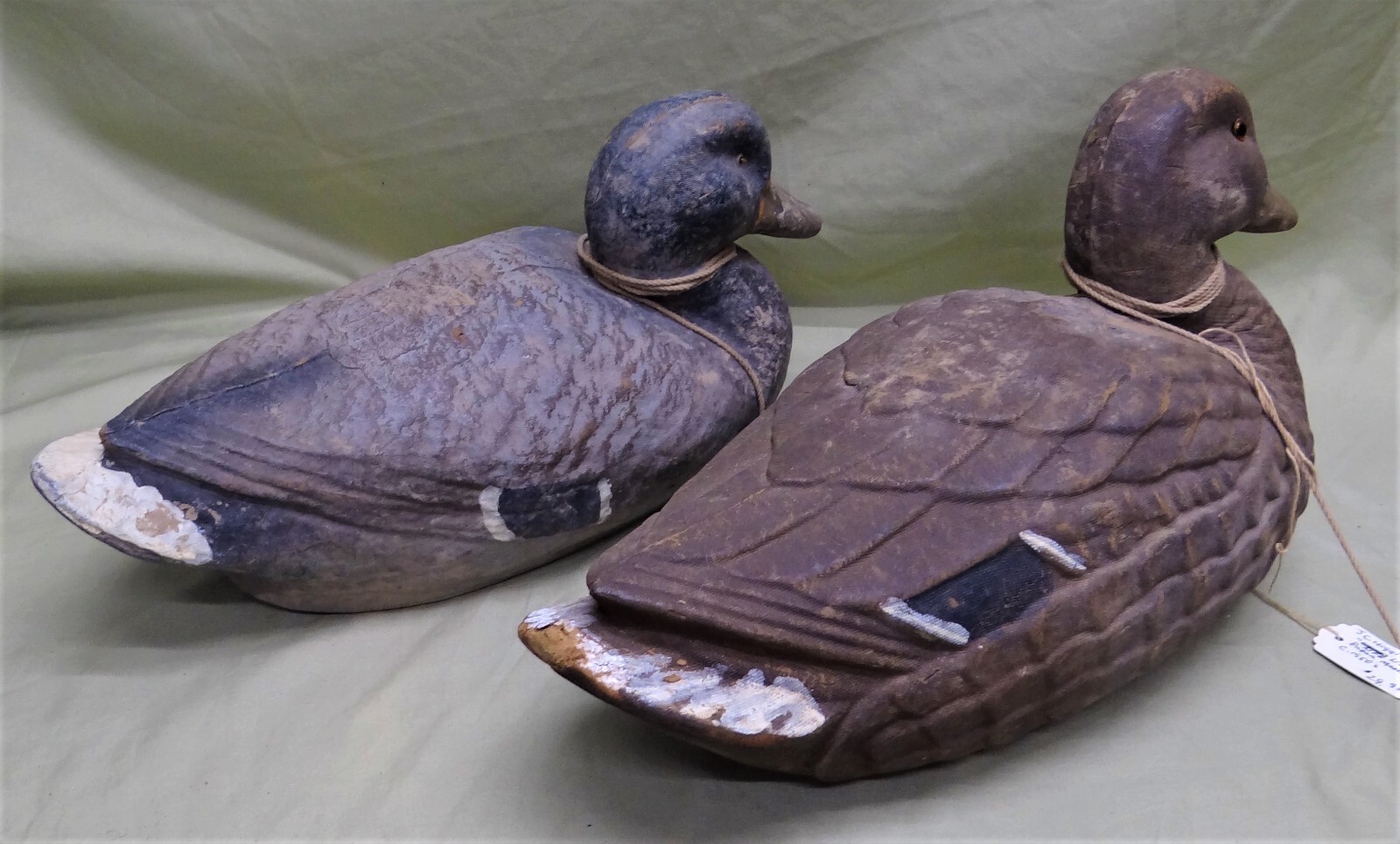 Pair of Paper Mache Mallard Decoys, C. 1950's From Roy Willis Rig eBay