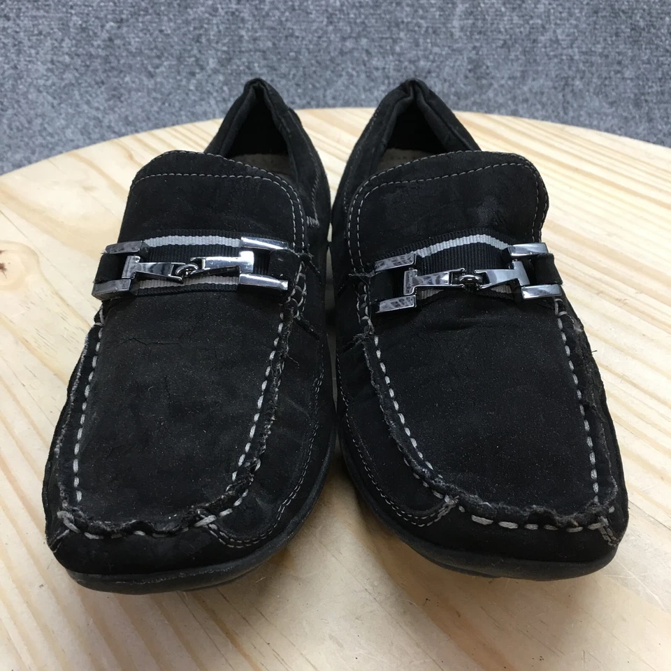 Zapatos Dexter Para Hombres 6.5 Mocasines Cuero Negro Sin Cordones Informales Cómodos Parte Superior Baja Pisos Foto 4 de 4