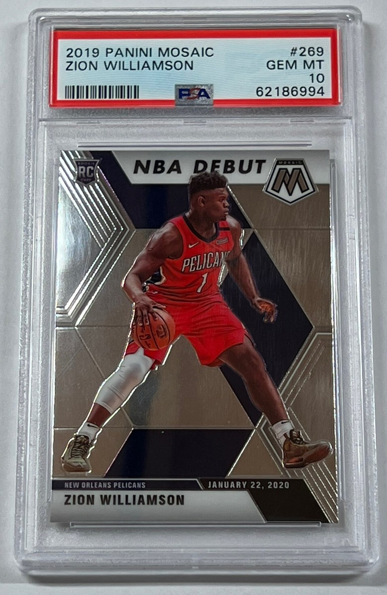 2019 Panini Mosaic #269 Zion Williamson NBA Debut RC PSA 10 GEM