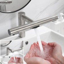 3 In 1 Touch Free Bathroom Sink Faucet Hand Dryer Soap Dispenser Mixer Brass Tap
