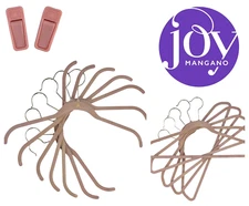 12 JOY MANGANO Huggable Hangers 5 Suit 7 Shirt or Dress 2 Clips Rose Quartz Pink