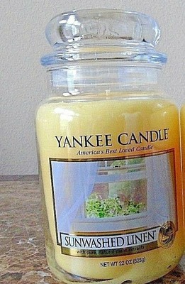 Yankee candle (sunwashed linen) 22oz (609032426392)