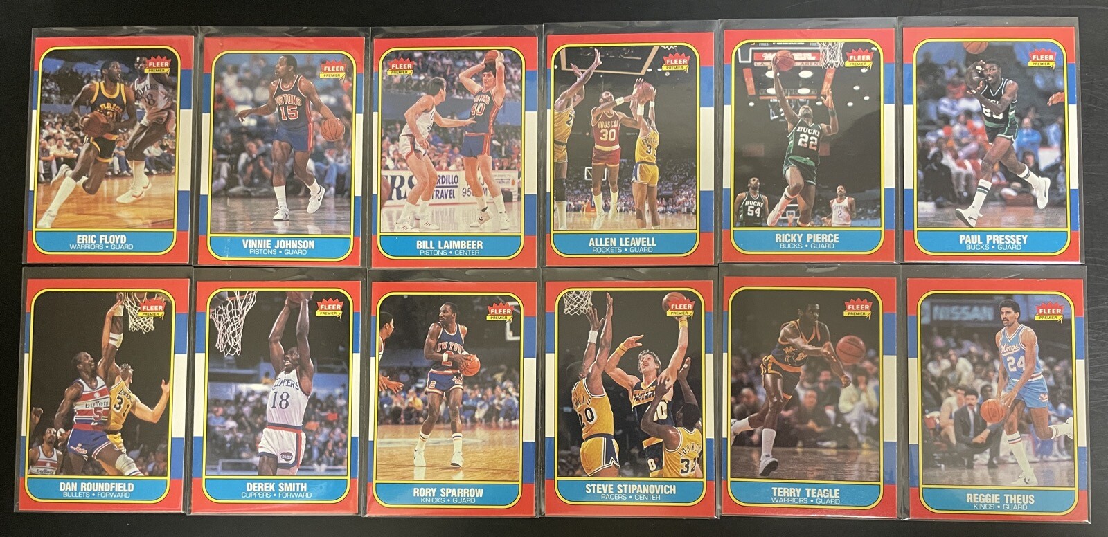 Lot (x12) 1986 Fleer Premier Basketball MIXED PLAYERS LOT Basketball