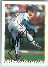 Jeff Montgomery autographed baseball card (Kansas City Royals) 1995 Topps #210