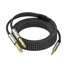 3.5mm Stereo Cable, Audio Cord, 16FT, 1/8 TRS to Dual 1/4 TS Mono, Y Splitter...