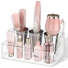 Hair Tool Organizer, Clear Acrylic Hair Dryer and Styling Organizer, Bathroom...