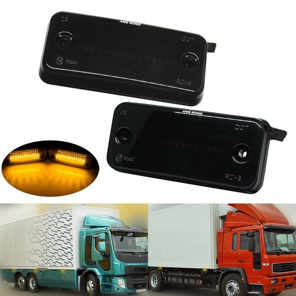 Eurowagens Black Smoked Amber LED Seitenblinker Marker Repeater FüR Iveco Daily-image