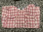 ZARA Set Pink/White Gingham 2pc Outfit Set Smocked Crop Top and Pants XS — photo 2