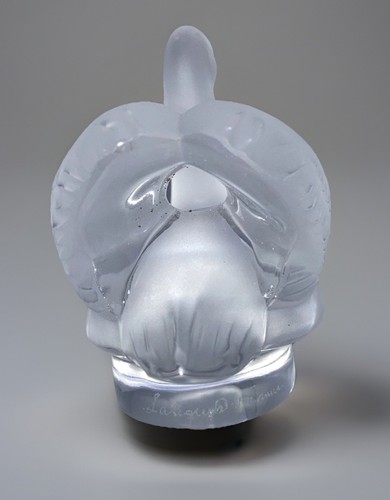 Lalique Crystal France frosted glass Swan figurine paperweight small signed - Picture 5 of 10