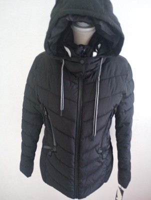 KARL LAGERFELD PARIS Women s Hooded  Puffer Jacket Black Size M - NWT