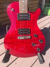 PRS SE 245 Cherry Red figured maple top - all original condition - with HSC