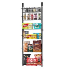 6-Tier Over the Door Pantry Organizer Hanging Storage Rack Adjustable Kitchen