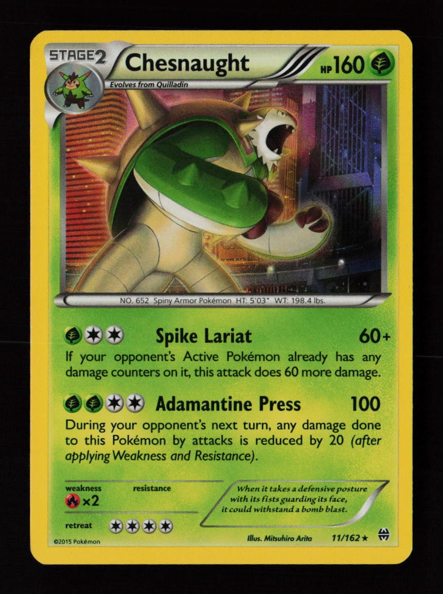Chesnaught 11/162 Holo Rare XY - BREAKthrough Pokémon Card