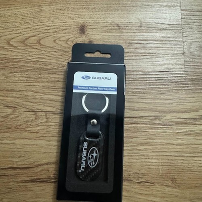 #ad Subaru SUBARU Logo Carbon Fiber Keychain Impreza Legacy Outback OEM Genuine WRX $25.49