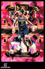 2024 Panini Select WNBA #19 Erica Wheeler Prizms Pink Ice Indiana Fever