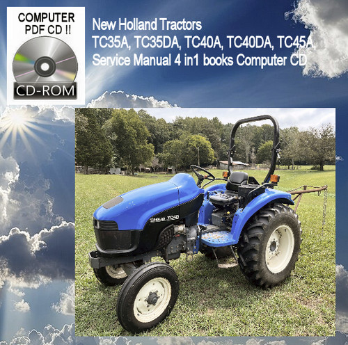 New Holland TC35A, TC35DA, TC40A, TC40DA, TC45A, Service Manual 4in1 Computer CD