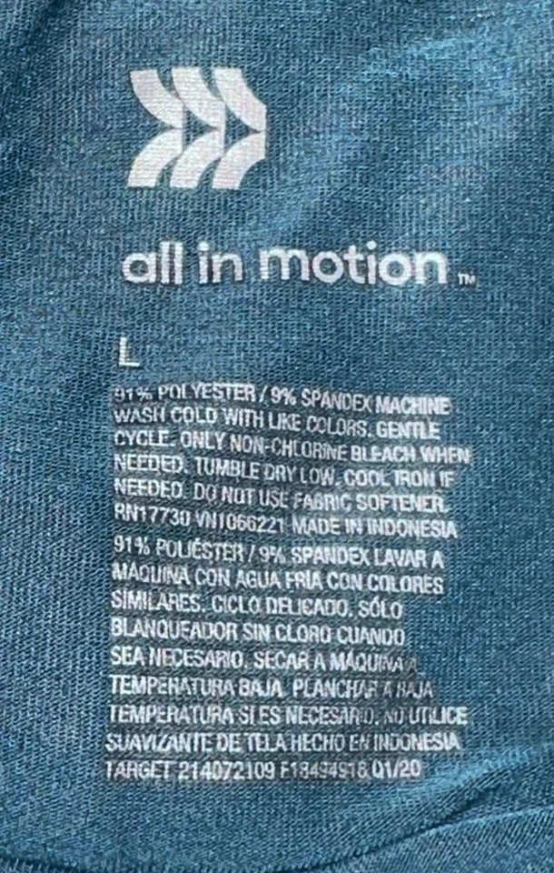 Target All In Motion Size L Dark Teal Sleeveless Tank Top - Image 3 of 4