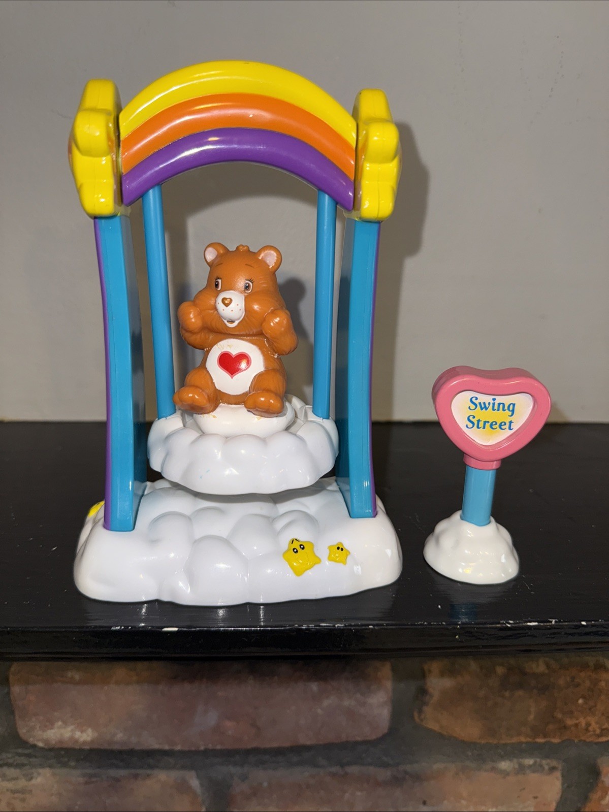 Care Bears Care-a-lot Rainbow Swing Play Set Incomplete 2003 Vintage Toy