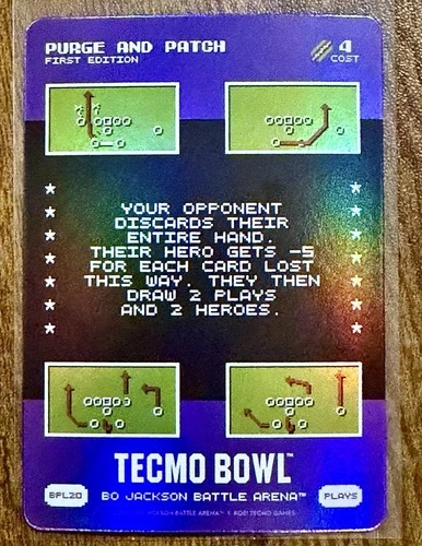 Bo Jackson Battle Arena Tecmo Bowl Bonus Plays FOIL SSP BPL20 Purge And Patch