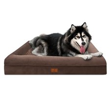XL Orthopedic Waterproof Dog Bed for Extra Large Size Dogs Coffee