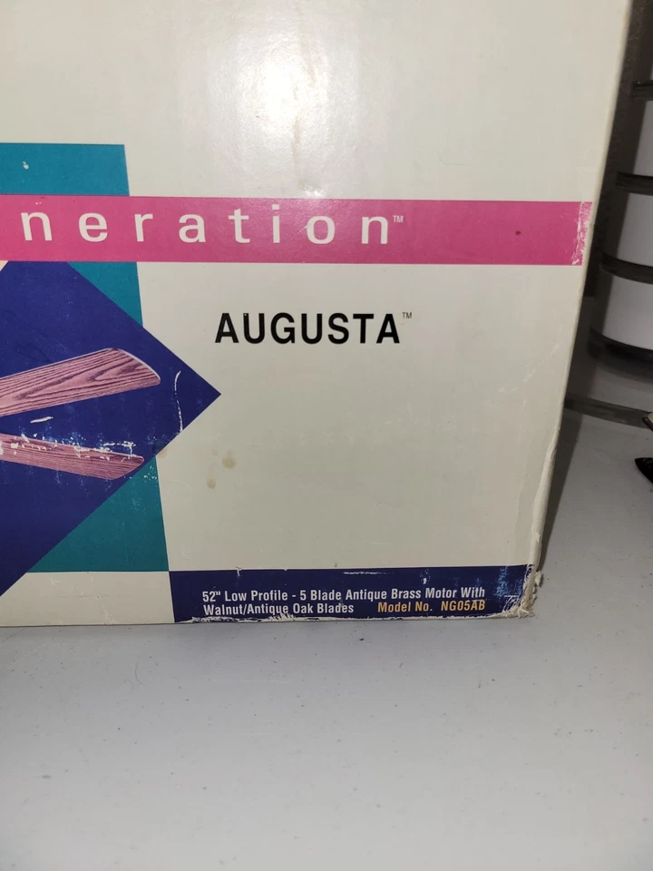 Vintage Casablanca Augusta Ceiling Fan 1994 52” Polished Brass - Image 2 of 4