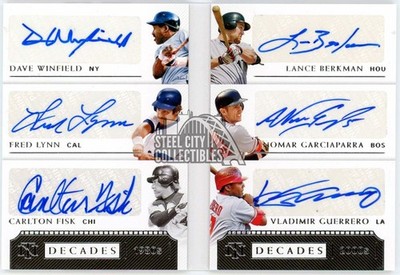 Winfield Lynn Fisk Berkman Garciaparra Guerrero 2021 NT 6 Auto Booklet DB4 1/10
