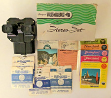 Vtg Sawyer's View-Master Stereo Set w/Working Light Attchmt Box Directions Reels