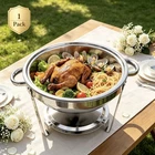 5QT Round Chafing Dish 304Stainless Steel Chafer Buffet Catering Warmer Set