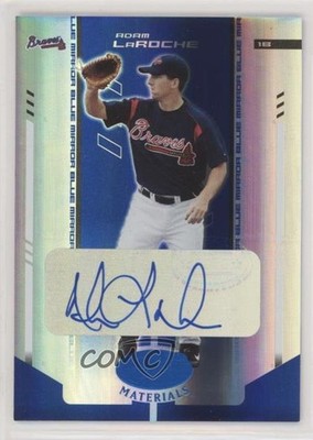 2004 Leaf Certified Materials Blue Mirror Auto 41/100 Adam LaRoche #3 Auto nd3