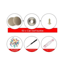 60pcs Sagging Headliner Repair Buckle Pins Rivet car Roof Liner Ceiling Repair