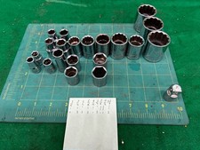 Lot Of 21 S-k 38 And 12 Drive Sae Sockets