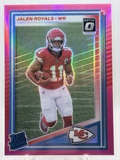 2025 Panini Donruss - Rated Rookie Jalen Royals #321 Optic Preview Pink Prizm...
