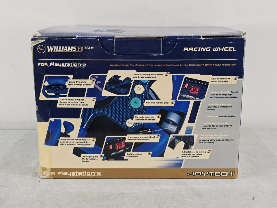 Williams F1 Racing Steering Wheel Controller PS2 Joytech - Image 3 of 4