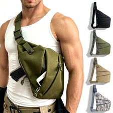 Anti Theft Chest Gun Holster Bag Tactical Right Shoulder Travel Storage Pouch US