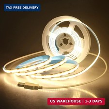5V USB COB LED Strip Light 6.56FT 3000K Warm White TV Backlight DIY