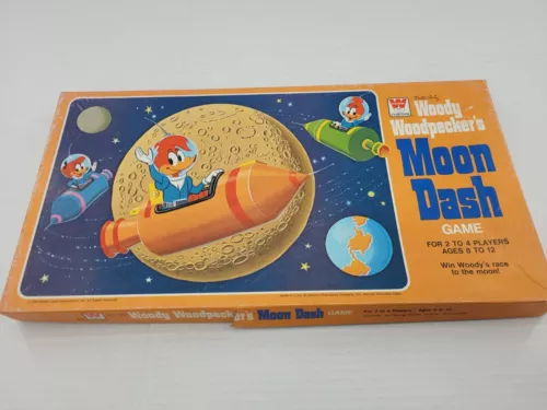 1976 Woody Woodpecker's Moon Dash Game Whitman Complete BOX WEAR