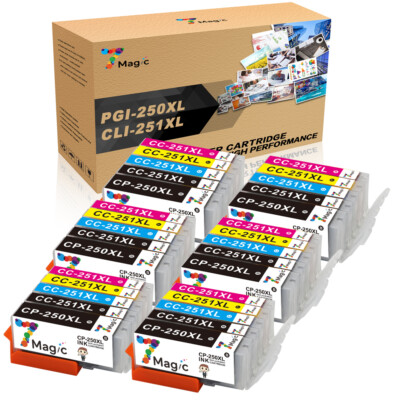 30 NON-OEM PGI250 CLI251 XL Ink Cartridge Canon Pixma MG-5420 6320 MX-922 IP7220