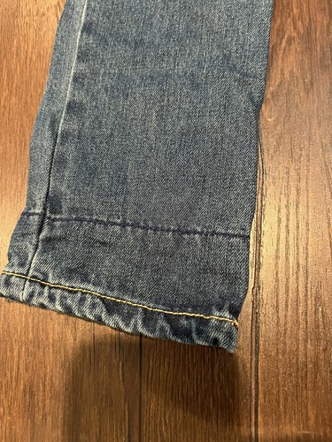 Carters Kid Boys Jeans With Elastic Waist Size 7 Buffalo Plaid Cuff - Picture 4 of 7
