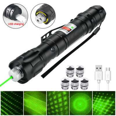 2000Miles 532nm Green LaserPointer Lazer Pen Visible Beam Light + Battery