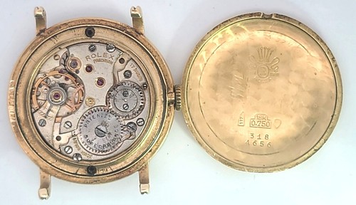 Vintage Rolex Precision 4656 Manual Winding Watch 18K Fancy Curved Lugs 1940’s - Picture 4 of 22