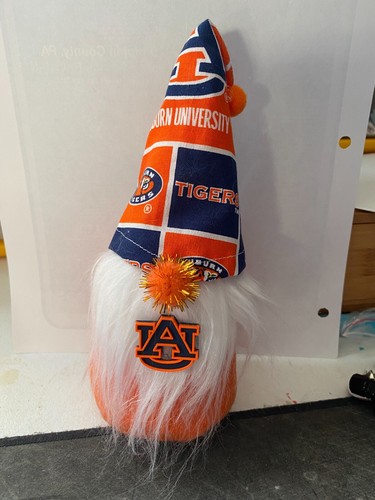auburn tigers handmade 8 inch gnome