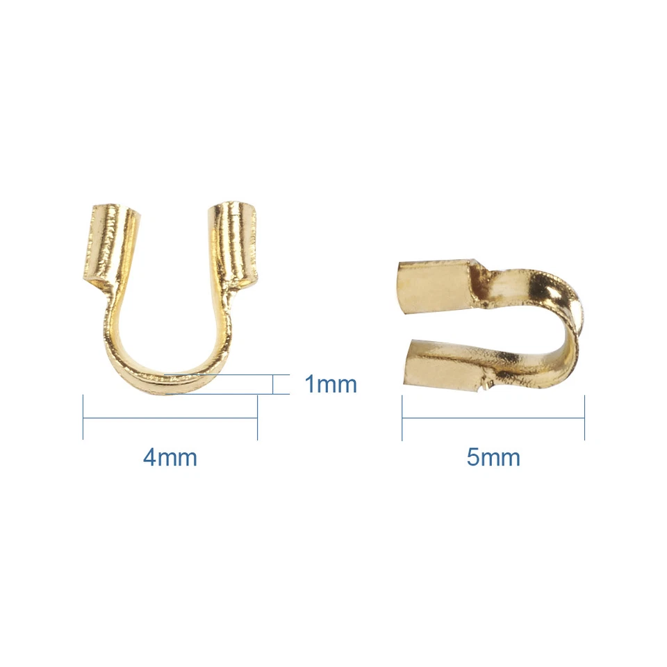 540 un./Caja 6 Colores Alambre Latón Guardián Cable Protectores Bucles Extremo Crimpado 5x4x1mm Foto 4 de 4